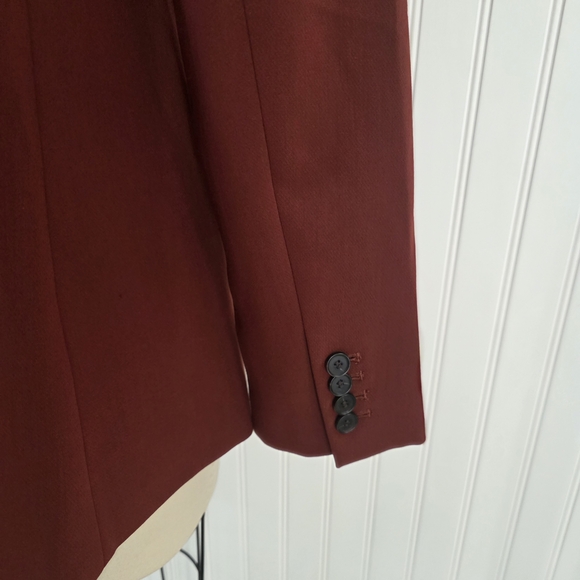 Ann Taylor Tailored Fit  Single Button Blazer Rust Red Size 8 - Picture 6 of 8